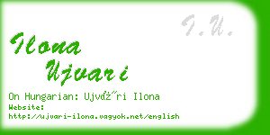 ilona ujvari business card